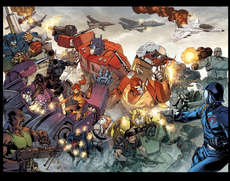 GI JOE  Transformers Cross Over Comic Book Cover Art By Robert Atkins Image  (1 of 3)